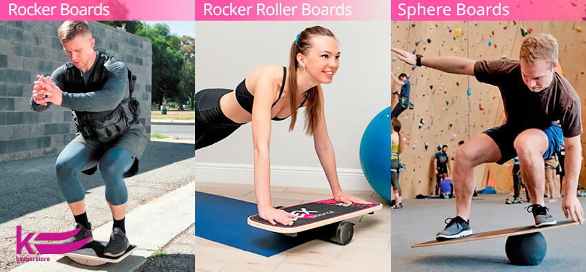 Баланс борди: Rocker Boards, Rocker Roller Boards і Sphere Boards